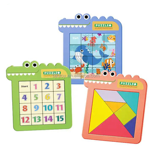 Children's Early Educational Toys Multi-theme Crocodile Space Digital 3d Jigsaw Puzzle Slide Puzzle Game