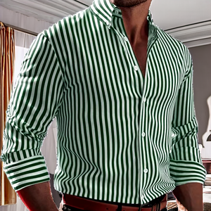 Camisa de Negocios Casual de Alta Calidad para <span class=keywords><strong>Hombre</strong></span>, con Cuello Camisero, <span class=keywords><strong>Manga</strong></span> <span class=keywords><strong>Larga</strong></span>, Cierre de Botón, Sin Planchado, de Lujo - Product Image 2