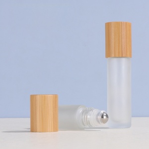Botella de Vidrio Transparente/Esmerilado/Ámbar Ecológica de 5ml/10ml/15ml <span class=keywords><strong>para</strong></span> Perfume, Sérum <span class=keywords><strong>para</strong></span> el Cuidado de la Piel, Aceite Esencial, con Tapón de Bambú y Gotero - Product Image 5