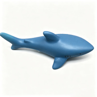 Jouets anti-stress en mousse PU en forme de requin avec logo personnalisé, à presser et à caresser