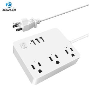 Inalámbrico WiFi inteligente Socket nos enchufe interruptor para Amazon Alexa/casa 3 Smart salidas con tres USB - Product Image 1