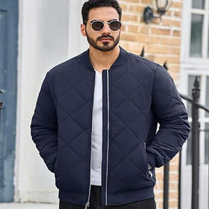 Veste bomber décontractée pour homme, en polaire, entièrement zippée, coupe-vent, imperméable, en polyester, pour l'<span class=keywords><strong>hiver</strong></span> - Product Image 3
