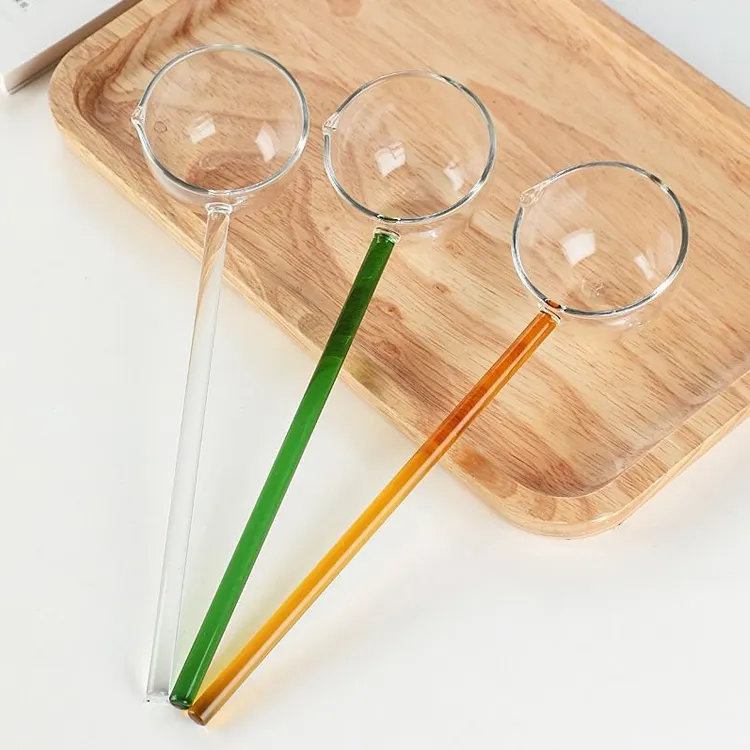 handmade coloured borosilicate glass spoon
