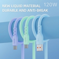 Cable de Datos Micro USB a Tipo C de 1m con Revestimiento de TPE Azul, Carga Rápida de 6A, Disponible al por Mayor
