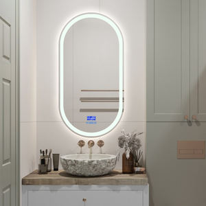 Espejo de Pared con Luces LED para Barbería, Decoración del Hogar, Espejo Iluminado con Radio y Calefacción para Baño, Espejo Antivaho - Product Image 4