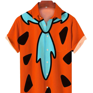 Camisas Casuales de Manga Corta para Hombre, Estampado Hawaiano, Tejido Transpirable, 100% Poliéster, Tallas Grandes, Verano - Product Image 1
