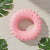 Anneau de préhension en silicone à double résistance personnalisé pour l'exercice des bras, la rééducation de la force des cinq doigts et l'entraînement à la flexibilité – Bleu Rose