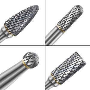 Fraise rotative de précision à double coupe en carbure de tungstène pour polissage de métaux, embout de meuleuse, qualité industrielle aérospatiale professionnelle - Product Image 3