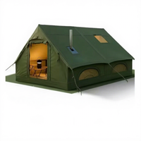 12 ㎡   Tente de camping gonflable 4 saisons, 8-10 personnes, luxe, grande, imperméable, résistante aux UV, Oxford, 1 chambre