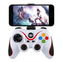 Manette V8 Sans Fil BT pour Android/iOS/PC/TV à Double Vibration Compatible avec Consoles de Salon et Appareils Portables