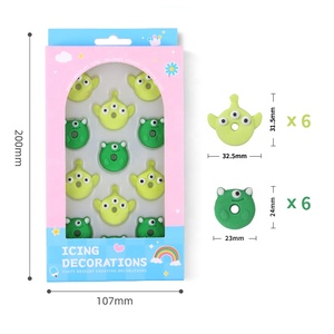 2023 nouveau vert monstre forme solide Cupcake arrose pour ingrédients de glaçage comestibles pour les décorations de fête goût sucré de boulangerie - Product Image 2