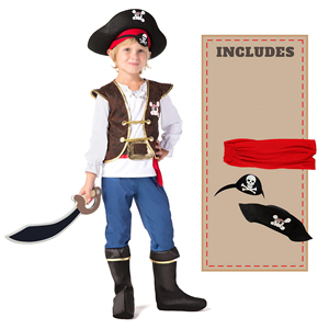 Costumes de pirates pour Halloween, fête costumée, garçons, filles, cosplay, costumes de pirates, costumes de marin, déguisements - Product Image 1