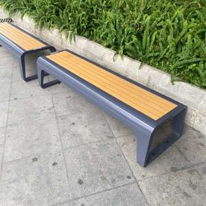 Banco público de acero inoxidable para sentarse, banquete comercial, silla larga, banco de calle, asiento, muebles de paisaje, uso interior y exterior - Product Image 4