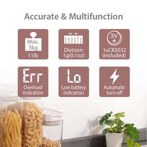 Thép Không Gỉ Độ Chính Xác Cao Kỹ Thuật Số Nhà Bếp Thực Phẩm Quy Mô 5000G 01Oz Với Siêu Lớn LCD Hiển Thị Cân Bằng Trọng Lượng Quy Mô - Product Image 3