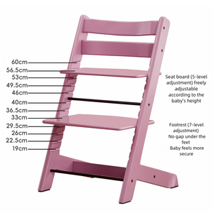 <span class=keywords><strong>Chaise</strong></span> d'apprentissage et de repas pour enfants en <span class=keywords><strong>bois</strong></span> réglable en hauteur, vente en gros d'usine, mobilier pour bébés et enfants - Product Image 3