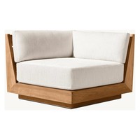 Meubles de jardin, configuration personnalisée, bois de teck massif, canapé modulaire de luxe
