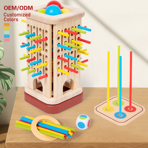 Newest Colorful Wooden Stick Dice Set Montessori Balance <b>Toy</b> Parent-Child Interactive Wooden Educational <b>Toys</b> for Children Kids - Product Image 1