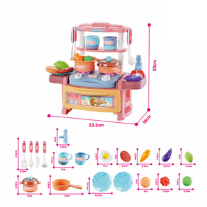 Ensemble de <span class=keywords><strong>cuisine</strong></span> en plastique ABS pour filles - 20 pièces - Jouets de <span class=keywords><strong>cuisine</strong></span> avec musique et lumière - Cadeau d'anniversaire - Product Image 3