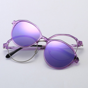 <b>Clip</b>-On Magnetic Sunglasses TR90 Polarized UV400 Oval <b>Frame</b> 8029 Sports Eyewear - Product Image 3