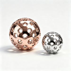 Esfera de Acero Inoxidable Pulida de Alto Brillo con Múltiples Orificios, Esfera Metálica Mecanizada CNC Personalizada para Decoración de Balaustradas - Product Image 2