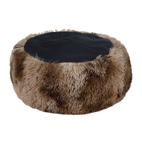 Lit de luxe rond et doux pour chien, panier chaud de luxe pour chiot et animal de compagnie