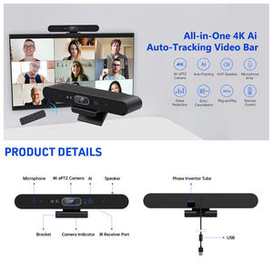 Caméra Web 4K Tableau blanc interactif EPTZ Videoconferncia <span class=keywords><strong>Équipement</strong></span> <span class=keywords><strong>de</strong></span> vidéoconférence audio vidéo professionnel - Product Image 4