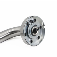 Poignée de porte de sécurité en acier inoxydable A41107, finition satinée, poignée ronde à levier fendu pour portes intérieures, directement de l'usine