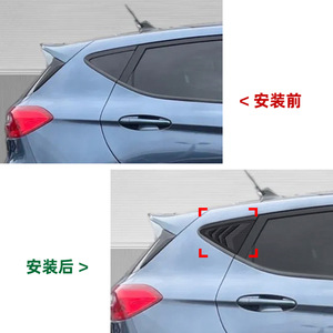 Car Decals Window Stickers Piano Black Carbon Fiber Texture Adhesive ABS Body Stickers for Ford Fiesta MK8 2018+ - Product Image 4