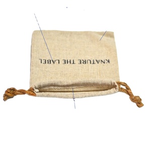 Bolsa de Regalo con Cordón de Algodón y Lino Natural Ecológico Reciclado, Bolsa Protectora contra el Polvo, Logotipo Personalizado, Venta al por Mayor LN-59 - Product Image 3