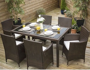 7 chiếc ghế mây ngoài trời với Bộ bàn ăn, bộ đồ nội thất wicker Chất lượng cao - Product Image 4