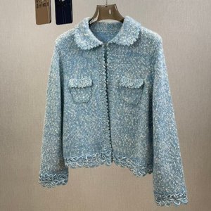 Primavera e autunno nuovo stile a fiori con risvolto in garza a maniche lunghe in maglia <span class=keywords><strong>Cardigan</strong></span>, Top Coat alla moda ed elegante da <span class=keywords><strong>donna</strong></span> - Product Image 4