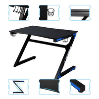 Bureau de jeu réglable au meilleur prix pour PC Conception de profondeur d'échantillon gratuit avec ensemble de chaises pliables en métal et en plastique