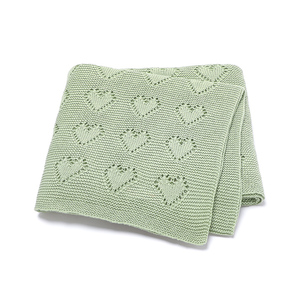 <span class=keywords><strong>Mantas</strong></span> envolventes para bebé recién nacido de punto de ganchillo con diseño de corazón orgánico al por mayor - Product Image 4