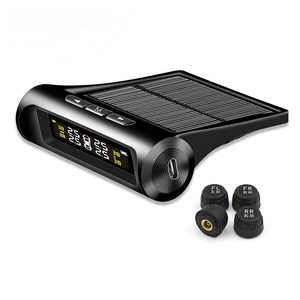 타이어 압력 감시 체계 TPMS 태양 에너지 4 개의 내부 감지기를 가진 무선 차 경보망 LCD 디스플레이 - Product Image 3