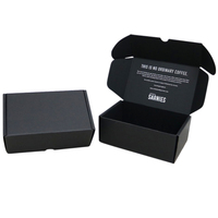 Boîte d'Expédition en Carton Ondulé Noire Grande Personnalisable avec Logo Imprimé pour Vêtements et Envois Postaux – Vente en Gros