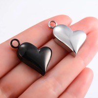 Pendentif Collier Urne Cœur en Acier Inoxydable pour Cendres d'Animaux de Compagnie, Breloques pour Chaîne de Ras-de-cou, Accessoires de Bijoux Funéraires et de Crémation