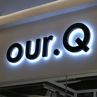Enseigne personnalisée avec logo rétroéclairé en 3D, lettres en relief LED, enseigne lumineuse pour entreprise, enseigne lumineuse pour devanture de magasin, signalétique LED personnalisée