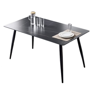 Muebles de comedor de mejor estilo Mesa de comedor de piedra sinisted con patas de metal Muebles de sala Mesa de Centro y sillas - Product Image 6