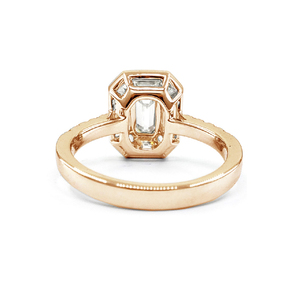Sur mesure nouveau Style meilleure qualité platine 950 or rose diamant naturel octogone mince cluster anneaux pour femme - Product Image 3
