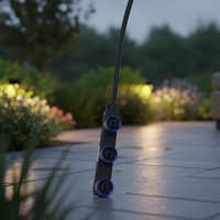 Connecteur mâle-femelle étanche IP68 de type F M15 JIAHUI, module d'éclairage de jardin LED, courant nominal 10A