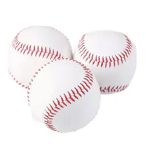 Pelotas de béisbol de cuero para ejercicio deportivo de tamaño estándar promocionales personalizadas de alta calidad