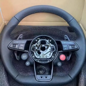 Volante de Cuero Perforado de Fibra de Carbono YLD Factory <span class=keywords><strong>Outlet</strong></span> para Audi A3 A4 A4L A5 A6 A6L A7 - Product Image 5