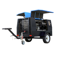 Compresseur d'air portable diesel de 7 bars, 100 PSI, 5 m³/min / 185 CFM, pour le forage minier
