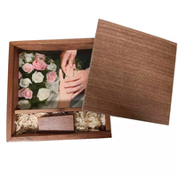 Nouvelle clé USB 2.0 haute vitesse avec logo gratuit, 4 Go à 128 Go, boîte en bois photo