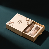Boîte-cadeau de luxe bordée d'or de vente chaude conception de ciel de terre carton ondulé gaufré matériaux recyclés emballage de cadre photo