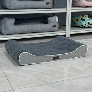 ETRIP PET Vente en gros Lit orthopédique de luxe pour chien, lit pour chien lavable gris avec fond antidérapant, lits pour animaux de compagnie - Product Image 1