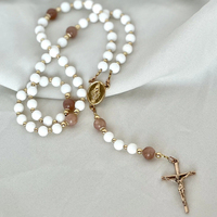 Bracelet de prière catholique avec médaille miraculeuse de Notre-Dame de Grâce, charme central, cadeau de baptême