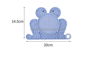 VaryWell BAS quantité minimale de commande Expédition rapide Mangeoire lente Diverses couleurs Enrichissement pour animaux Grenouille Forme de poisson Chien Chat Tapis à lécher en silicone - Product Image 4