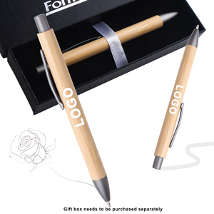 2025 Wholesale Eco-friendly Natural Recycled Click Bamboo Wood Ballpoint <b>Pen</b> With Custom Logo Printed Laser Engraved Manufacture - Product Image 4
