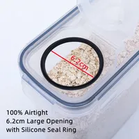 Vente en gros de 4 pièces de 5,2 L grands bidons de stockage hermétiques en plastique pour la cuisine classique moderne pour la farine et le sucre fournitures de cuisson